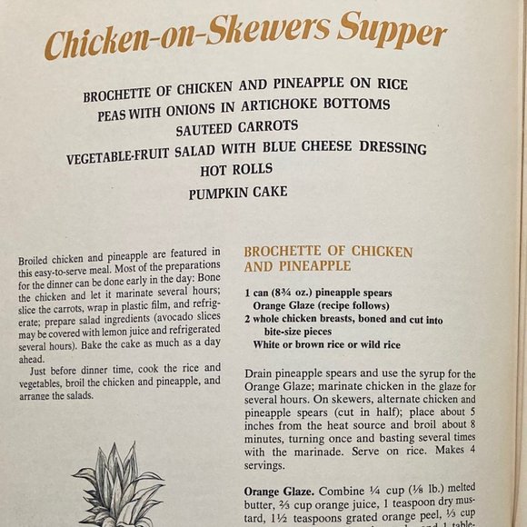 SUNSET MENU COOKBOOK Vintage1969 Menus for many Occasions Detailed Party Recipes - Picture 11 of 13